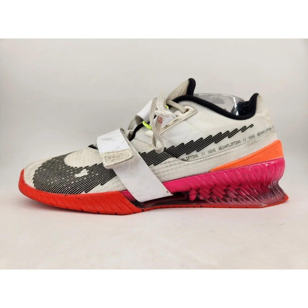 Nike Romaleos 4 SE Rawdacious Weightlifting‎ Shoes Mens 11 White/Pink DJ4487-121